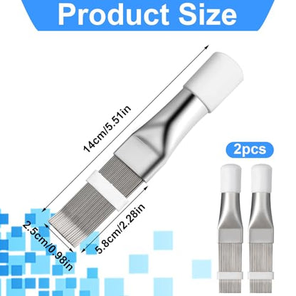 2pcs Air Conditioner Fin Comb, Coil Cleaner Straightener Tool