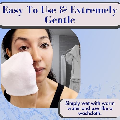 MicrodermaMitt Reusable Microfiber Makeup Remover & Face Cleansing Mitt