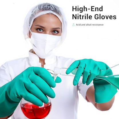 ThxToms Chemical Resistant Nitrile Gloves, Latex Rubber Free, 1 Pair, L - size: Large (Pack of 1)