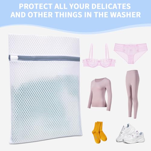 24PCS 12X16IN Laundry Bags Mesh Wash Bags for Strong Zipper - size: 24PCS-12X16IN