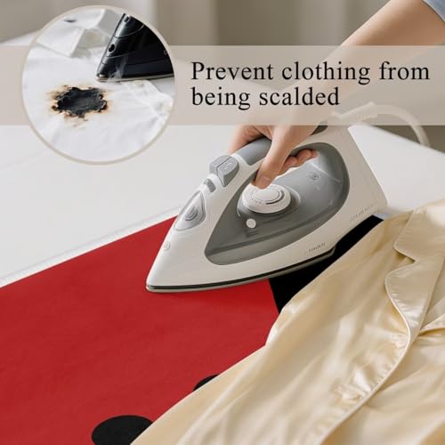 Cute Iron Mat Blanket Travel Foldable Ladybugs Ironing Pad Fabric Ironing Board Cover for Top of Tabletop,Brown Thick & Large Portable Iron Pads 32 x 16 Inch - color: Ladybugs
