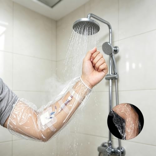 100-Pack PICC Line Shower Cover Sleeve for Upper Arm, Waterproof