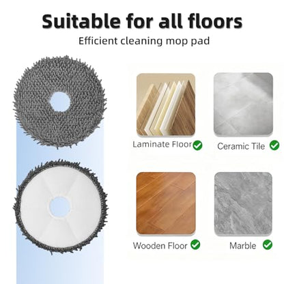 8 Pack Mop Pads for iRobot Roomba Plus 405 Combo/505 Combo Robot Vacuum Cleaner, Spin Cleaning Pads Replacement Parts Accessories Set - color: 405 Combo Mop Pad