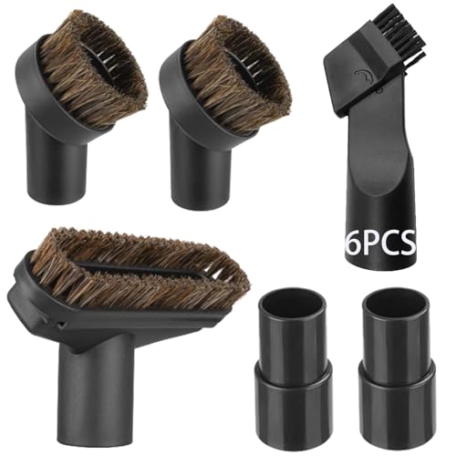 6 Pack Round Dust Brush Set For Shark Vacuum Attachment - style: 6Pack for Shark Vacuum Brush Attachment
