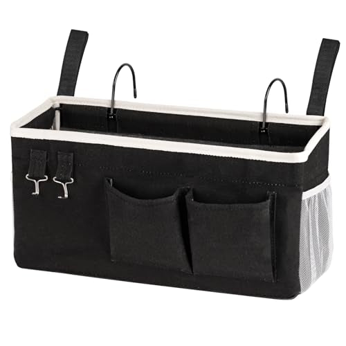 Bedside Caddy Bedside Storage Bag for Headboards/Bunk Bed - color: Black
