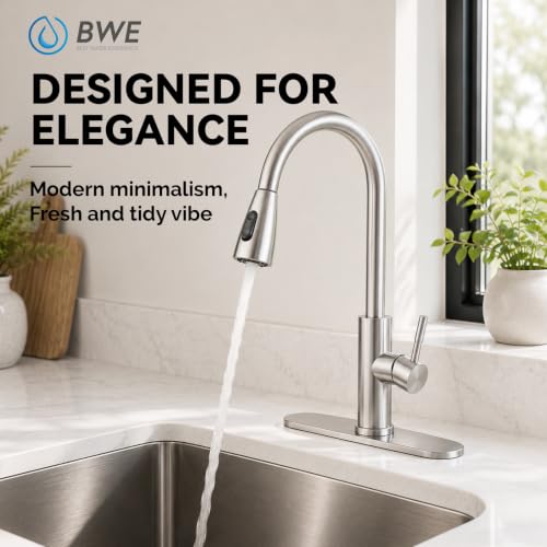 BWE 10-Inch Brushed Nickel Deck Plate, Faucet Hole Cover for 3-Hole Sink - color: Brushed Nickel
