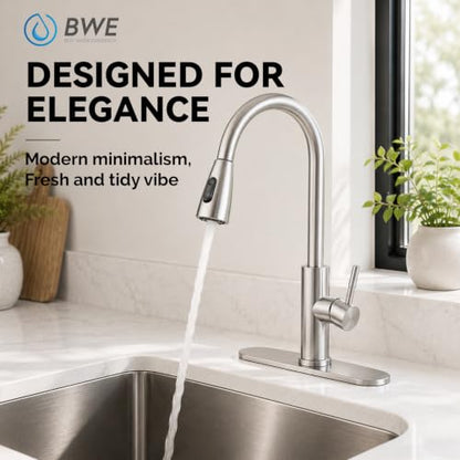 BWE 10-Inch Brushed Nickel Deck Plate, Faucet Hole Cover for 3-Hole Sink - color: Brushed Nickel