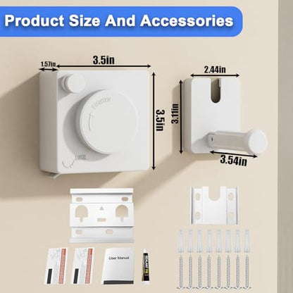 Retractable Clothesline Indoor Outdoor 17.4Ft Non-Sag Drying Rack(1, White) - color: Upgraded White