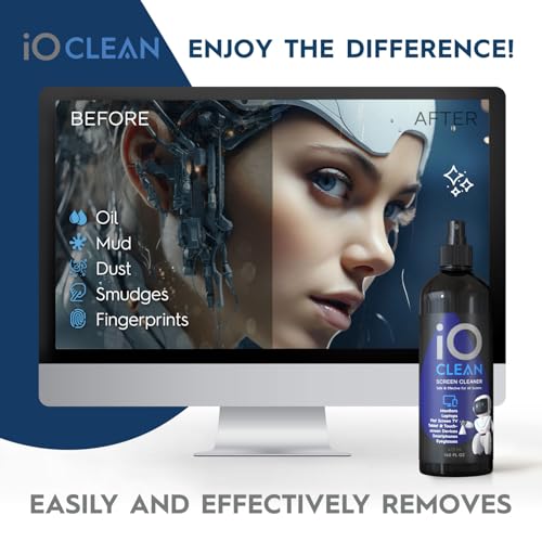 Screen Cleaner Spray (16oz - 473ml) – Large Cleaning Kit - size: 16 Fl Oz + 3 Cloths