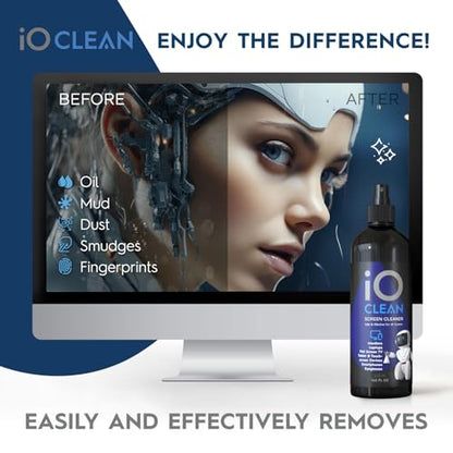 Screen Cleaner Spray (16oz - 473ml) – Large Cleaning Kit - size: 16 Fl Oz + 3 Cloths