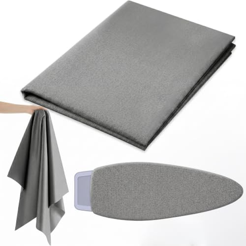 60" Wide Scorch Resistant Ironing Board Cover Fabric by the Yard (2 Yard), Insulated Thermal Heat Resistant Fabric for DIY Sewing Projects, Potholders, Oven Mitts, (Modern Gray) - color: Gray