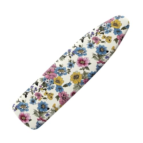 Portable Ironing Board Cover, Non Stick Scorch Dustproof Protector Iron Pad Covers Standard Boards with Household Items Protective Cover Pink Floral Design - color: Pink Floral Design