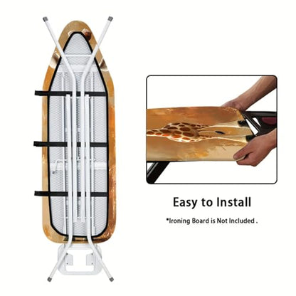 Nuxovilar Cartoon Giraffe Ironing Board Cover 15x54 Inches Polyester - color: Ytt02370