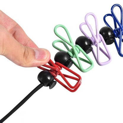 SenseYo Portable Travel Clothesline with 22 Clothespins Retractable Indoor Laundry Drying Clothing line Elastic Outdoor Camping Accessories for Camper Hotel Room Cruise