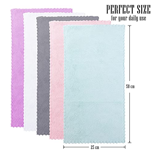 24 Pack Kitchen Dishcloths - Does Not Shed Fluff - Reusable Dish Towels, Dish cloths, Super Absorbent Coral Fleece Cleaning Cloths, Nonstick Oil Washable Fast Drying, 10 x 20 Inch (Multicolor) - color: Multicolor, size: 10 x 20 Inch