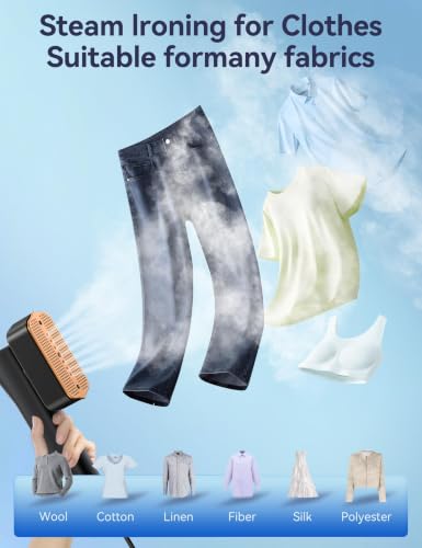 Sundu Steamer for Clothes Portable 2-in-1 Travel Steamer Iron for Clothes - color: Black