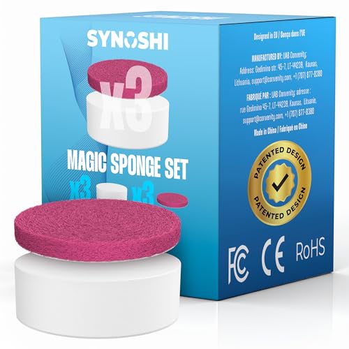 Synoshi PRO Electric Spin Scrubber Magic Melamine Sponge Set of 3 - size: Synoshi PRO Magic Sponge