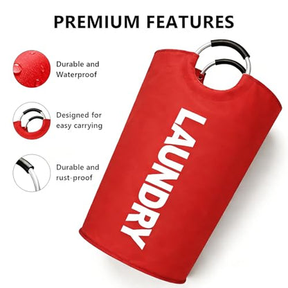 A Large 90 Liter Laundry,Red - color: Red