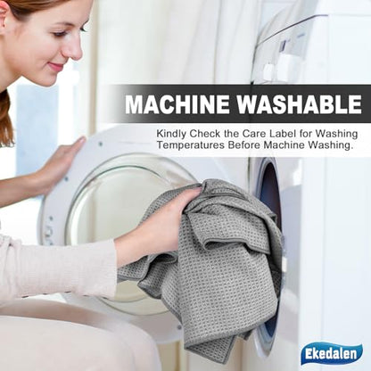 Ekedalen Microfiber Cleaning Cloth Lint Free Glass Polish, Grey - color: Grey