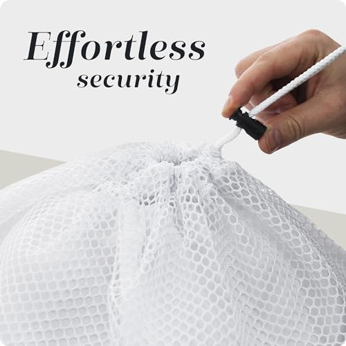 Handy Laundry Mesh XL Laundry Bag 24"x36" 2-Pack, Heavy Duty, White - color: White