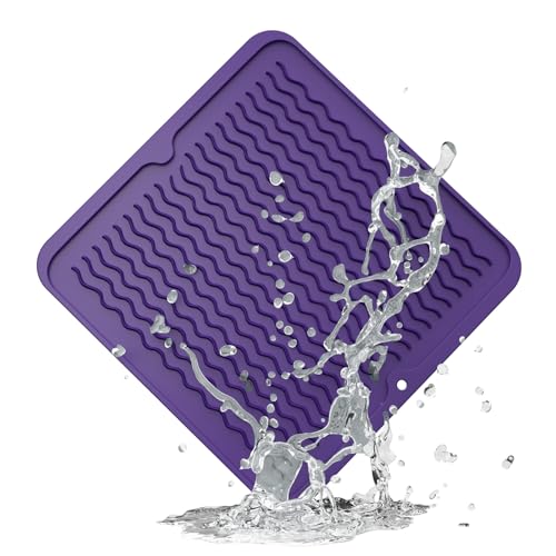 ZLR 4-in-1 Silicone Mat: Air Fryer & Coffee Maker, 12"x12", Meadow Violet - color: Meadow Violet, size: 12" x 12"