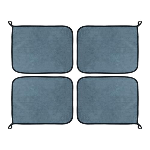 4 Pack Microfiber Detailing Cloths - Lint Free, Scratch Free - for Interior and Exterior Car Detailing (11.81" × 15.75")