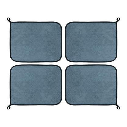 4 Pack Microfiber Detailing Cloths - Lint Free, Scratch Free - for Interior and Exterior Car Detailing (11.81" × 15.75")