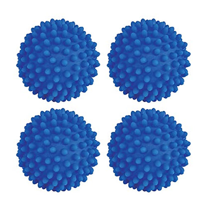 Dryer Balls 4 Pack - Non-Toxic Reusable Dryer Balls (Blue) - color: Blue