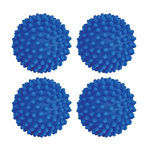 Dryer Balls 4 Pack - Non-Toxic Reusable Dryer Balls (Blue) - color: Blue