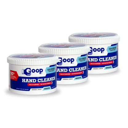 GOOP Original Multi-Purpose Waterless Hand Cleaner and Stain Remover - 14 oz Can (Pack of 3) - size: 14 Ounce (Pack of 3)