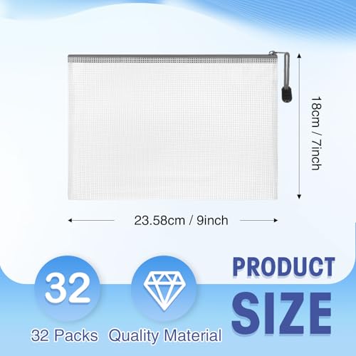 Jetec 32 Mesh Zipper Bags Bikini, Grey, 9 x 7 Inch, 32 Pcs - color: Grey, size: 9 x 7 Inch