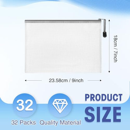 Jetec 32 Mesh Zipper Bags Bikini, Grey, 9 x 7 Inch, 32 Pcs - color: Grey, size: 9 x 7 Inch