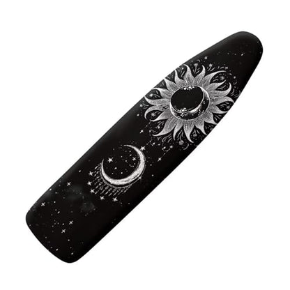 Flashideas Gothic Sun Moon Ironing Board Cover with Elastic Edge Non Stick Scorch Stain Resistant Cover Heavy Duty Iron Pad Covers Standard Boards with Hook and Loop Fastener Strap - color: Gothic Sun Moon 1