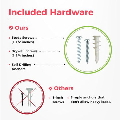 TIDYME Garage Wall Organizer, Shovel Holder Wall Mount, 64" Double Hooks - size: 64" (0 Shelves)