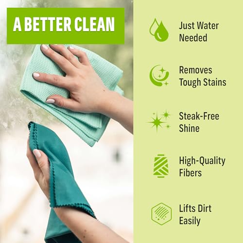 E-Cloth Window and Glass Cleaner Kit, Just Add Water - 2 Kits - color: Winter Green, size: 2 Kits