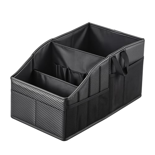 WHHMK Sturdy Leather Car Storage Support Up to 33 LB,Carbon Fiber Texture - color: Carbon fiber texture