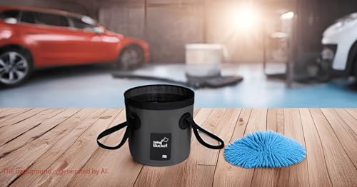 BANCHELLE 5 Gallon Collapsible Bucket with Handle for Indoor Outdoor