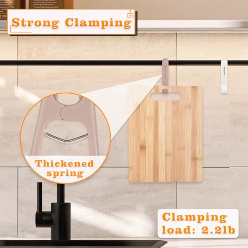 20 Pack Laundry Hooks with Clips, Heavy Duty Clothes Pins & Single Clip Hangers, Outdoor Closet Organizer for Socks, Towels, Bathroom, Kitchen