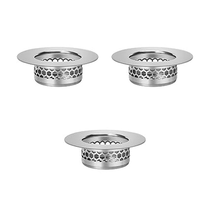 Bathroom Sink Strainer, Bathtub Lavatory Sink Drain Strainer Hair Catcher for Laundry, Mop Pool, Utility, Slop, RV Sink。Fit Hole Size from1.4~1.5",3 Pack(Product SIZE1.3inch) - size: 1.3”(Fit Hole Size from 1.5")