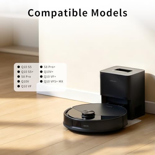 4 Pack Replacement Microfiber Mop Pads Compatible with Roborock Q10 S5 / Q10 S5+ / S8 Pro / Q10V / Q10 VF / S8 Pro+ / Q10V+ / Q10 VF+ / Q10 VF5+ MX Robot Vacuum Mop Cloths Accessories - size: Q10 S5+ Mop-4pcs
