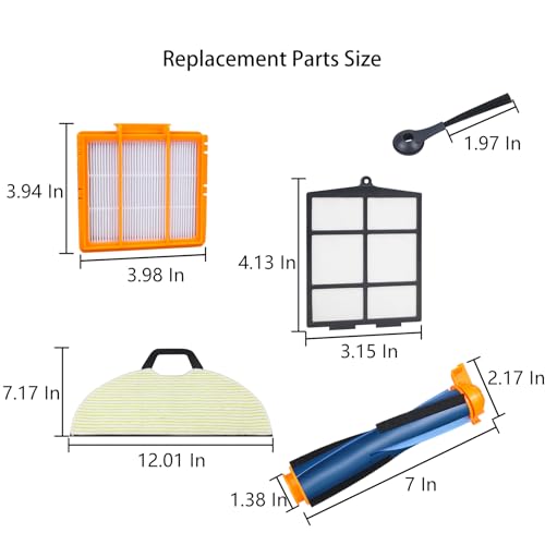 Replacement Parts for Shark RV2400WD RV2402WD AV2610WA AV2630WA RV2400WS UR2450WD Matrix 2-in-1 Robot Vacuum (15 Pack) - size: 15 Pack
