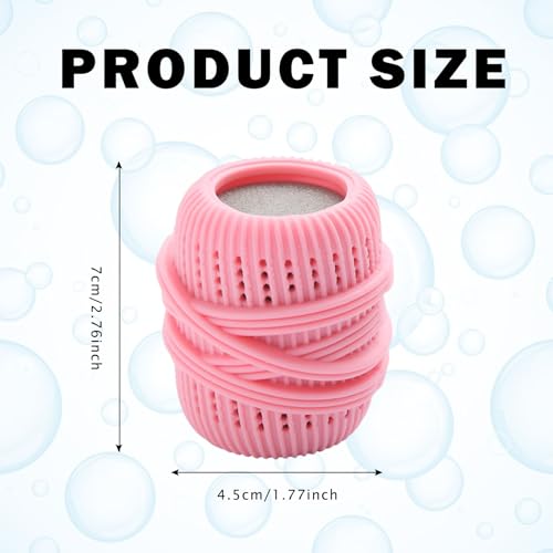 Washing Machine Laundry Ball Reusable Fabric Softener Dispense Ball for Washing Sponge Cleaning Tool Household Substitute (Pink) - color: Pink