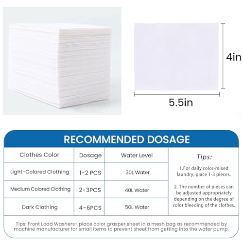 120 Count Laundry Color Catcher Sheets for Washing Machine, Anti-Color Bleeding Dye Trapping Sheets for Mixed Washing, Hypoallergenic & Efficient