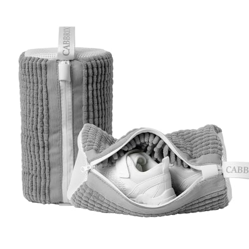 Shoe Washing Machine Bag, 2pcs Cabbirx Laundry Shoe Bag for Washer and Dryer Reusable, 360° Deep Cleaning With Durable Zipper, Washer Balls Included, Medium Size for Kids (Gray, Medium) - color: Gray, size: Medium