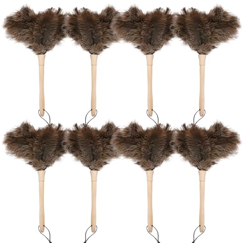 Ostrich Duster Fluffy Natural Feather Dusters - color: Natural-c-8pcs