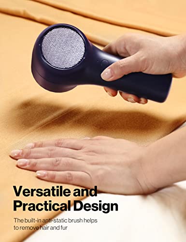 VASSON Fabric Shaver, Sweater Shavers to Remove Pilling, High-Perf Defuzzer, Rechargeable Electric Lint Shaver for Fuzz and Lint Balls from Clothing, Upholstery, Bedding (Blue) - color: Blue