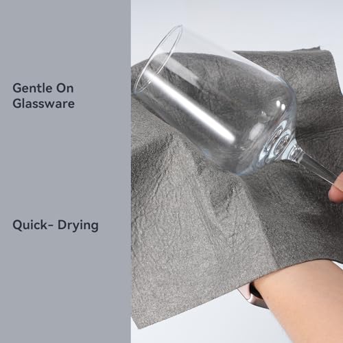 6 Pack Thickened Magic Cleaning Cloths, 30x30cm Reusable Microfiber Cleaning Rags, Lint-Free Streak-Free Cloth for Windows, Glass, Mirrors, Kitchen, Car - color: Grey(6pack), style: Magic Cloth