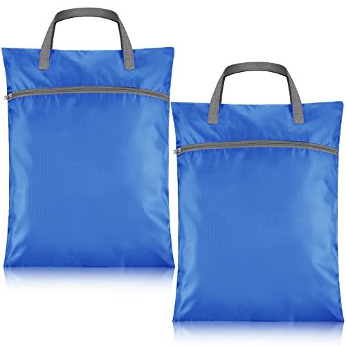 Oudain 2 Pcs Travel Laundry Bags Waterproof Dirty Clothes Bag, Blue - color: Blue