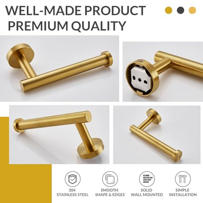 APLusee Toilet Paper Holder, Brushed Dark Gold, 304 Stainless Steel - color: Brushed Dark Gold