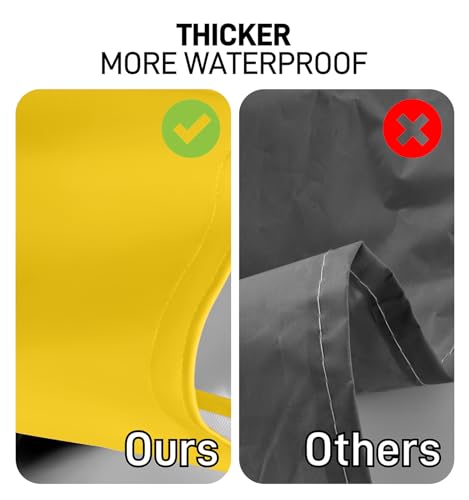 Waterproof Apron with Comfortable Adjustable Bib Rubber Vinyl Dishwasher Heavy Duty Apron for Men Women Dishwashing - color: Yellow